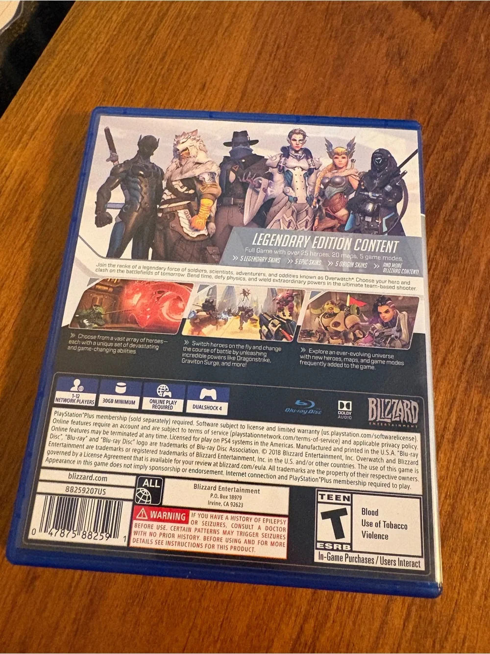 Overwatch - Legendary Edition (Sony PlayStation 4) PS4 Original Box Tested Works